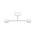 Emibig Emibig HALO 2 BLACK - Lampe de plafond élégante pour tous les espaces