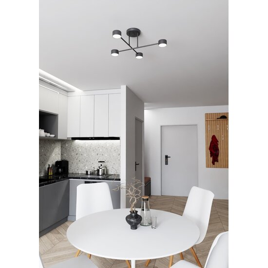 Emibig Emibig HALO 4 BLACK - Elegante Deckenlampe im skandinavischen Stil