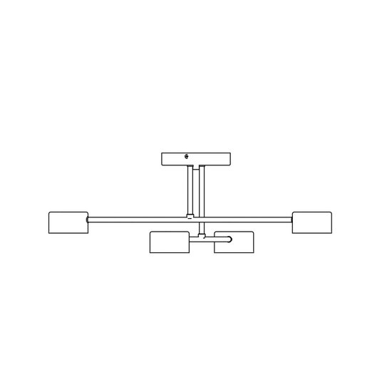 Emibig Emibig HALO 4 BLACK - Stylish ceiling lamp for any space