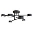 Emibig Emibig HALO 6 BLACK - Scandinavian ceiling lamp for stylish lighting