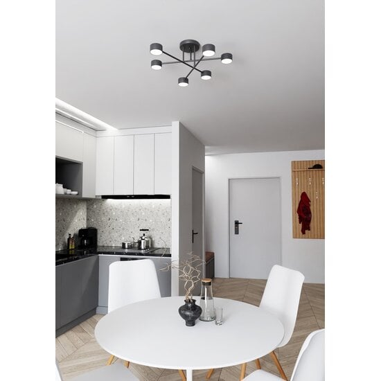 Emibig Emibig HALO 6 BLACK - Lampe de plafond scandinave élégante