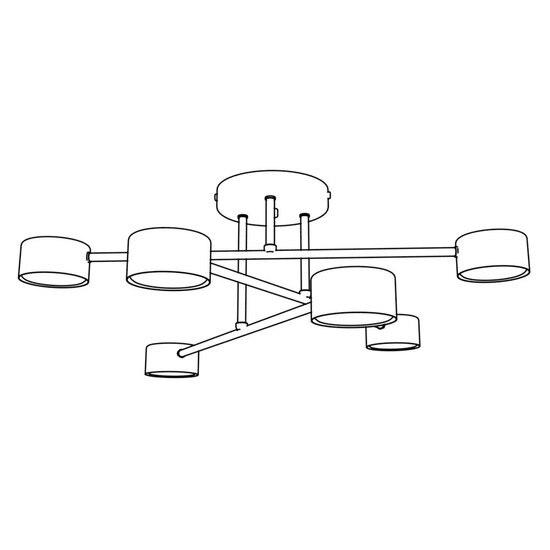 Emibig Emibig HALO 6 BLACK - Skandinavische Deckenlampe für stilvolle Beleuchtung