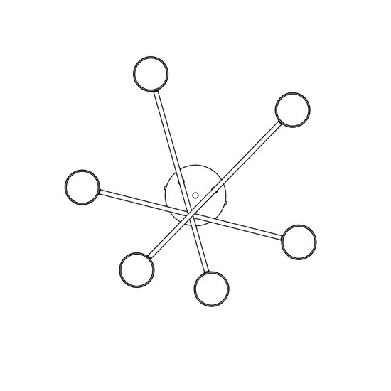 Emibig Emibig HALO 6 BLACK - Stilvolle Deckenlampe für Ihr Zuhause