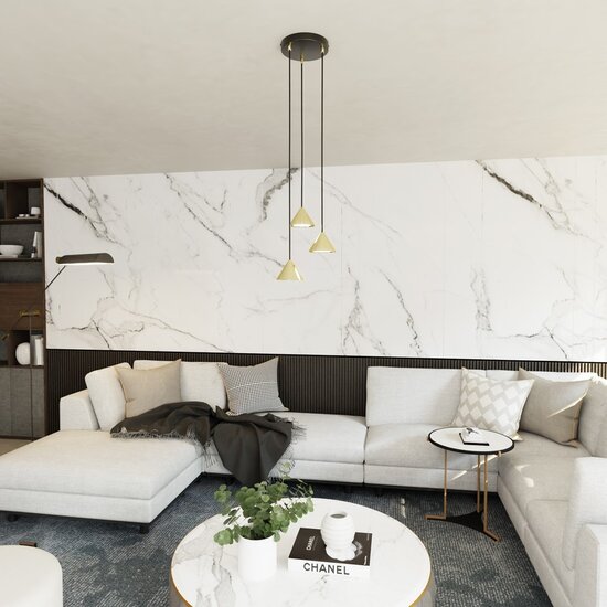 Emibig Emibig ELIT 3 PREMIUM GOLD - Minimalist pendant lamp for a luxurious touch