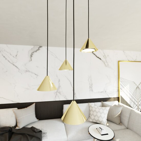 Emibig Emibig ELIT 4 PREMIUM GOLD Hanglamp - Minimalistisch ontwerp voor elke ruimte