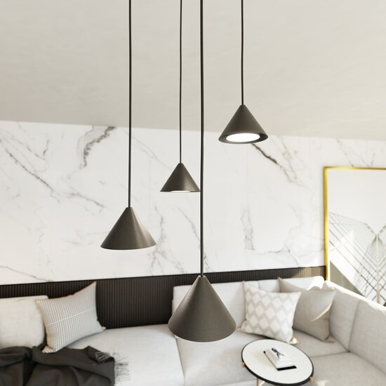 Emibig Emibig ELIT 4 PREMIUM BLACK - Minimalist Pendant Lamp for Stylish Interiors