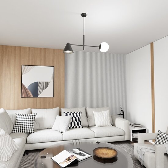 Emibig Emibig HERMES 2 BLACK - Modern chandelier for a stylish interior