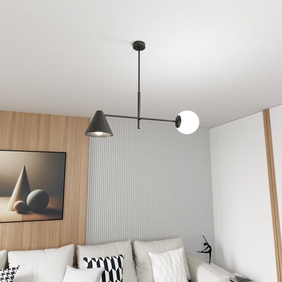 Emibig Emibig HERMES 2 BLACK - Lustre moderne pour un intérieur élégant