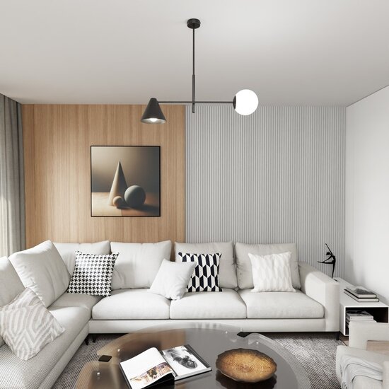 Emibig Emibig HERMES 2 BLACK - Modern chandelier for a stylish interior