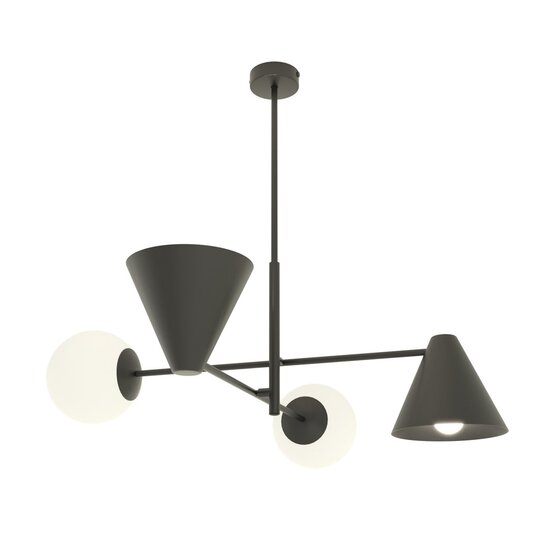 Emibig Emibig HERMES 4 BLACK - Moderne hanglamp voor een stijlvol interieur