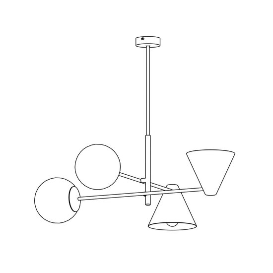 Emibig Emibig HERMES 4 BLACK - Lustre moderne pour un intérieur élégant