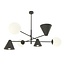 Emibig Emibig HERMES 6 BLACK - Modern chandelier for a stylish ambiance