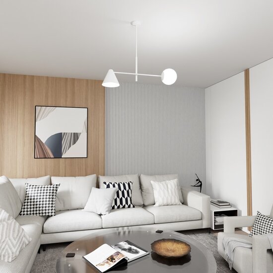 Emibig Emibig HERMES 2 BLANCO - Lámpara colgante moderna para un ambiente elegante