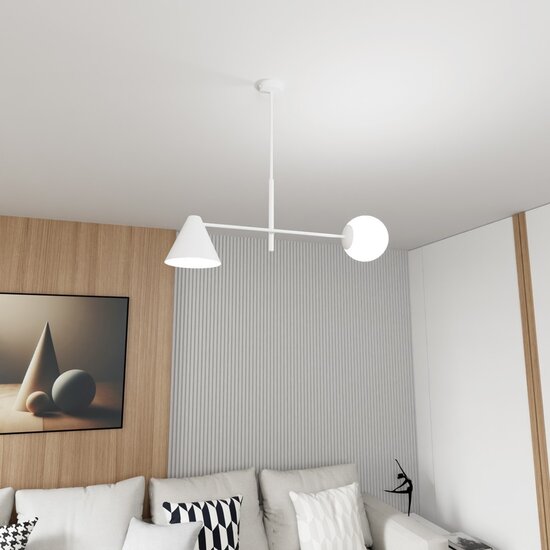 Emibig Emibig HERMES 2 WHITE - Moderne hanglamp voor elke ruimte