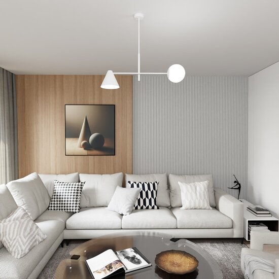 Emibig Emibig HERMES 2 BLANCO - Lámpara colgante moderna para un ambiente elegante