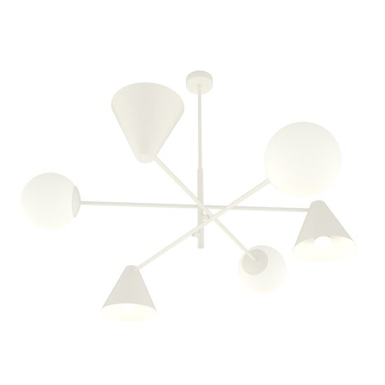 Emibig Emibig HERMES 6 WHITE - Moderne hanglamp voor een stijlvolle uitstraling