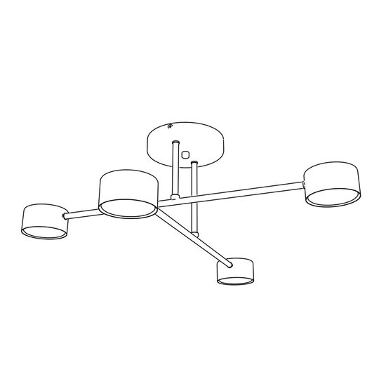 Emibig Emibig HALO 4 WHITE - Elegant ceiling lamp for a Scandinavian atmosphere