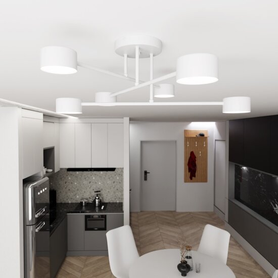 Emibig Emibig HALO 6 WHITE - Skandinavische Deckenlampe für stilvolle Beleuchtung