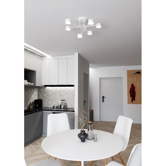 Emibig Emibig HALO 6 WHITE - Lampe de plafond scandinave pour un look moderne