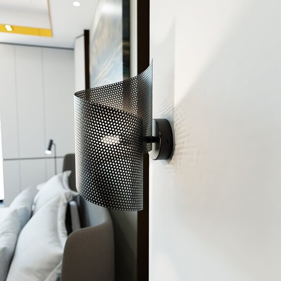 Emibig Emibig Espiral Negro Lámpara de Pared - Diseño Moderno para Cada Espacio