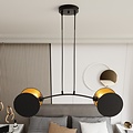 Emibig Emibig MOTIF 2 BLACK/GOLD - Lampe suspendue moderne pour tous les espaces