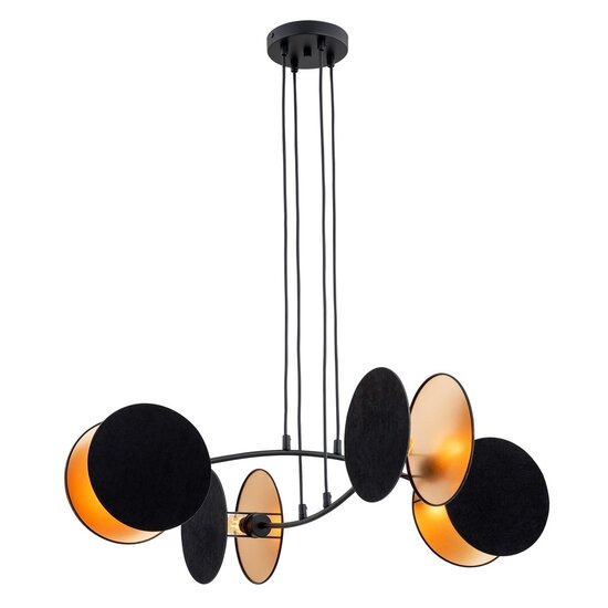 Emibig Emibig MOTIF 4 Black/Gold - Modern Pendant Lamp for a Stylish Atmosphere