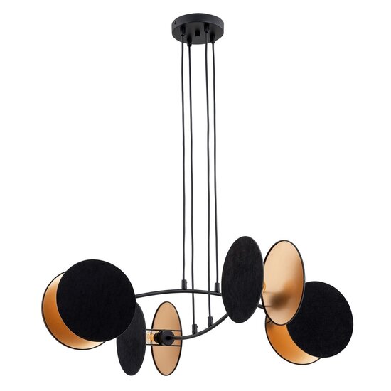 Emibig Emibig MOTIF 4 BLACK/GOLD - Lámpara colgante moderna para una iluminación elegante