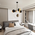 Emibig Emibig MOTIF 4 BLACK/GOLD - Moderne hanglamp voor stijlvolle verlichting