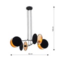 Emibig Emibig MOTIF 4 BLACK/GOLD - Lámpara colgante moderna para una iluminación elegante