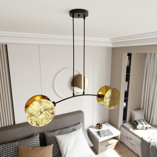 Emibig Emibig MOTIF 2 GOLD Hanglamp - Modern design met luxe uitstraling