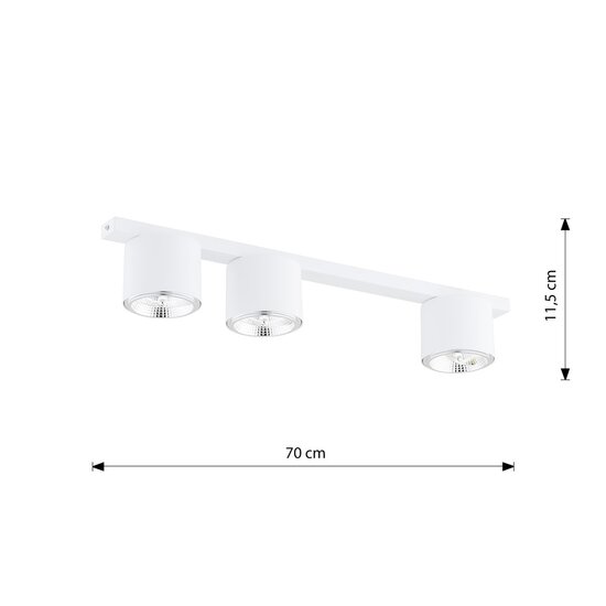 Emibig Emibig NANO 3 WHITE - Plafonnier minimaliste pour tous les espaces