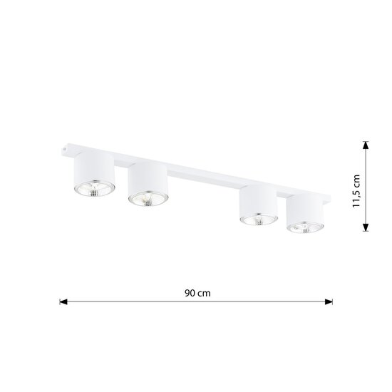 Emibig Emibig NANO 4 WHITE - Minimalistische plafondlamp voor elke ruimte