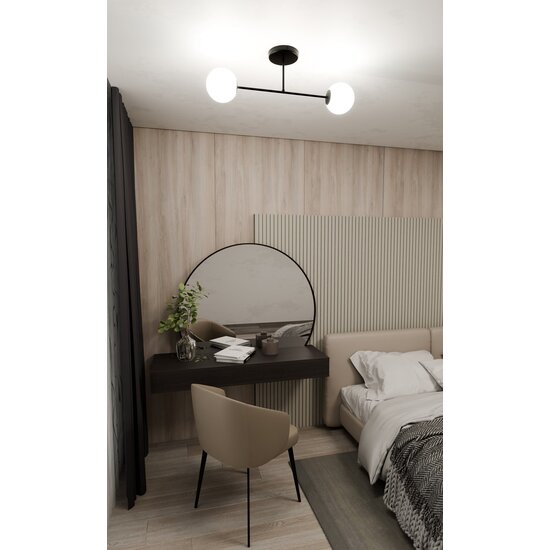 Emibig Emibig ROMA 2 BL OPAL - Moderne plafondlamp voor elke ruimte
