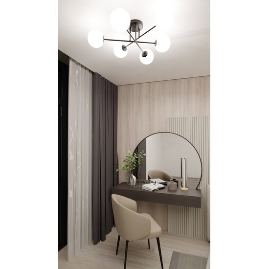 Emibig Emibig ROMA 6 BL OPAL - Moderne plafondlamp voor elke ruimte