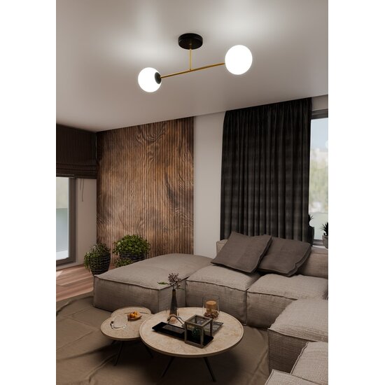 Emibig Emibig MAGNUM 2 BL OPAL - Glamorous Ceiling Lamp for a Luxurious Atmosphere