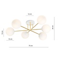 Emibig Emibig MAGNUM 6 WH OPAL - Lámpara de techo elegante para cualquier habitación