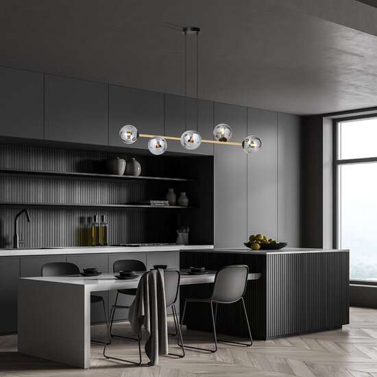 Emibig Emibig GRAVITY 6 BL GRAFIT - Elegante hanglamp voor elke ruimte