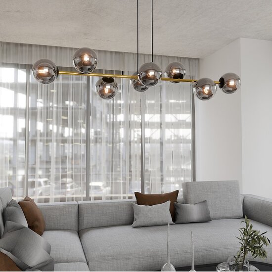 Emibig Emibig GRAVITY 8 BL GRAFIT - Suspension Glamour pour une Atmosphère Luxueuse