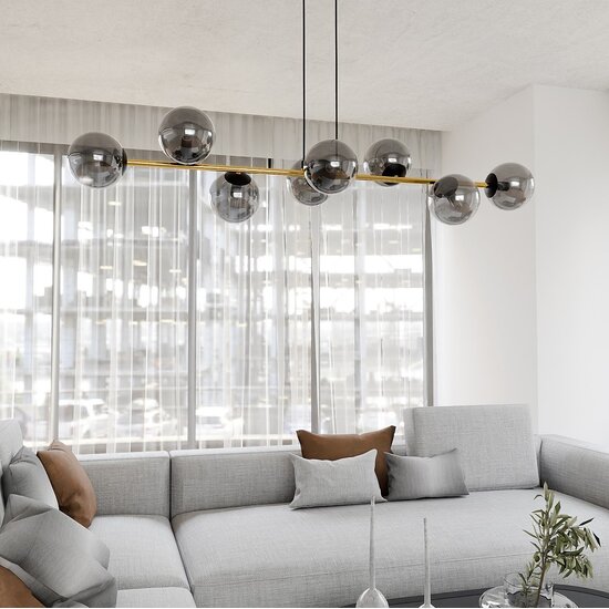 Emibig Emibig GRAVITY 8 BL GRAFIT - Glamour Hanglamp voor een Luxe Sfeer