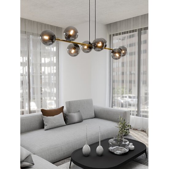 Emibig Emibig GRAVITY 8 BL GRAFIT - Glamour Hanglamp voor een Luxe Sfeer