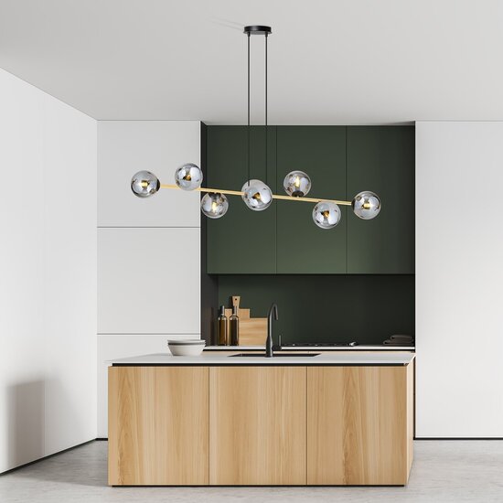 Emibig Emibig GRAVITY 8 BL GRAFIT - Glamouröse Pendelleuchte für stilvolles Ambiente