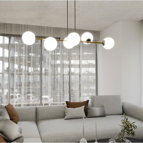 Emibig Emibig Gravity 6 BL Opal Hanglamp - Glamour voor elke ruimte