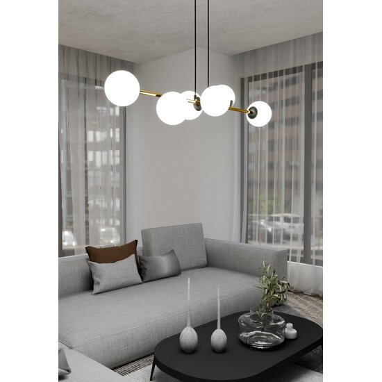 Emibig Emibig Gravity 6 BL Opal Hanglamp - Glamour voor elke ruimte