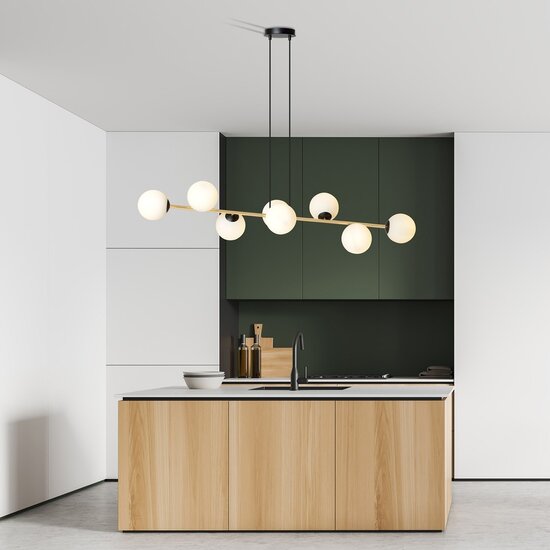 Emibig Emibig Gravity 8 BL Opal - Glamouröse Pendelleuchte für stilvolles Ambiente