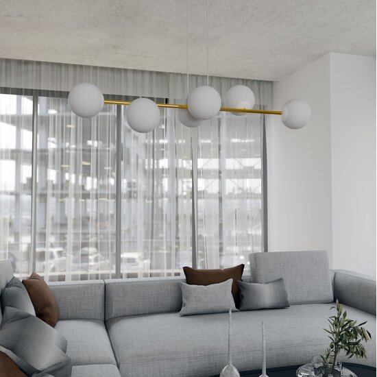 Emibig Emibig Gravity 6 WH Gold - Elegant pendant lamp for any space