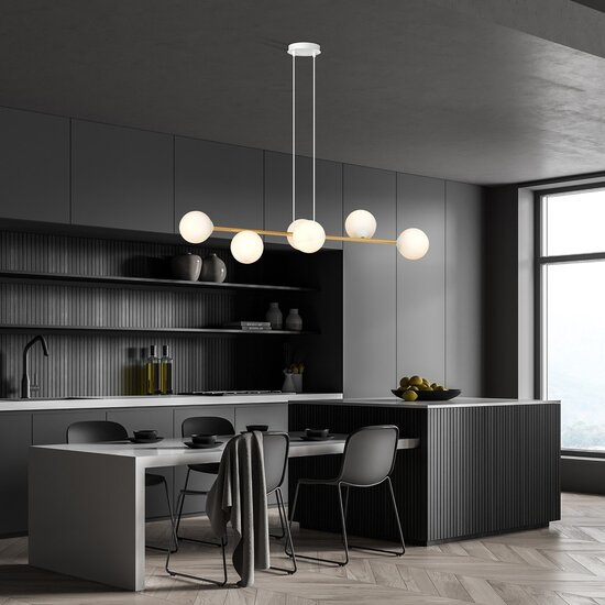 Emibig Emibig Gravity 6 WH Gold - Elegante Pendelleuchte für jeden Raum