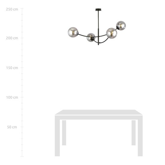 Emibig Emibig HUNTER 4 BLACK/GRAFIT - Moderne plafondlamp voor stijlvol interieur