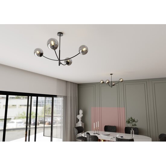 Emibig Emibig HUNTER 4 BLACK/GRAFIT - Modern ceiling lamp for stylish interiors