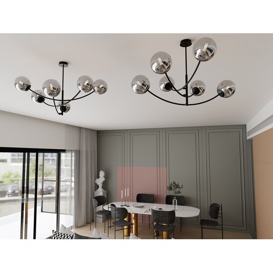 Emibig Emibig HUNTER 6 BLACK/GRAFIT - Modern ceiling lamp for any space