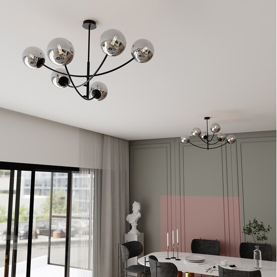 Emibig HUNTER 6 BLACK/GRAFIT - Moderne Deckenlampe für stilvolle Beleuchtung